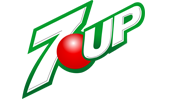 The 7UP logo with a green background, featuring a red circle between "7" and "UP".
